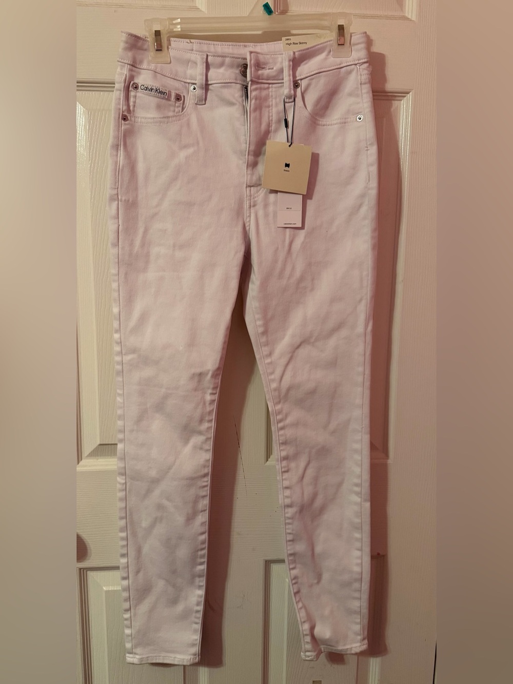 NWT Calvin Klein White High Rise Skinny Jeans Sz 28R